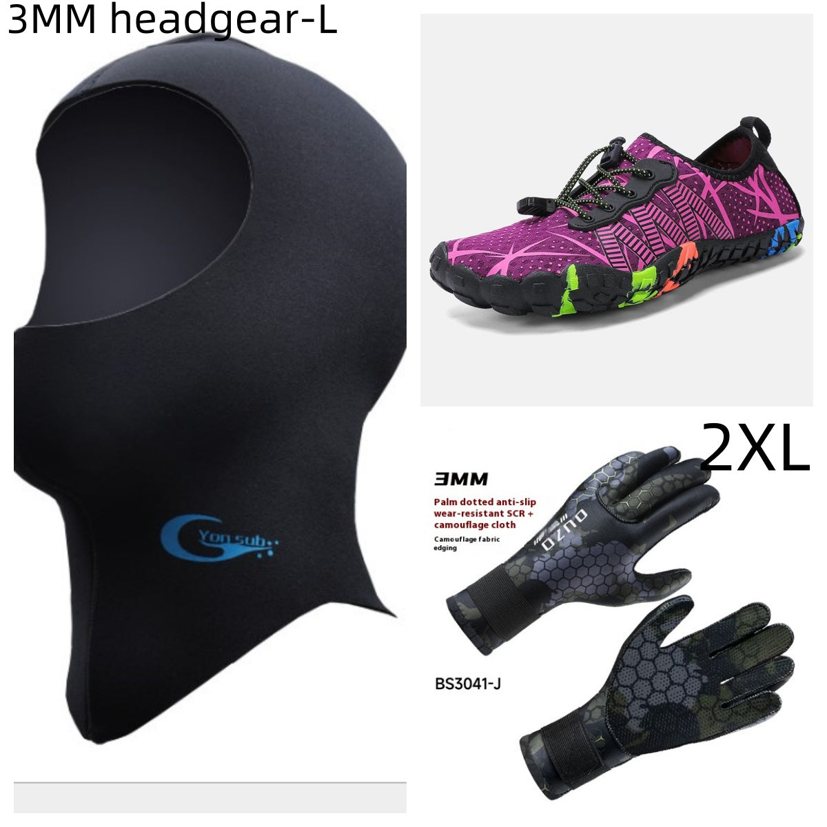 Cold Plunge Starter Kit – Neoprene Gloves, Hood & Socks